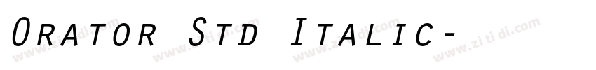 Orator Std Italic字体转换